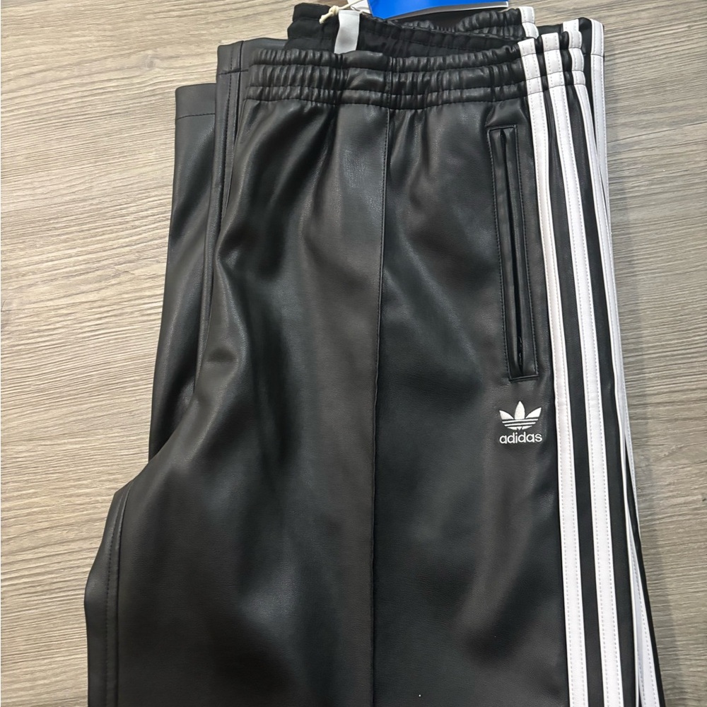 adidas Black Joggers with White 3-Stripes